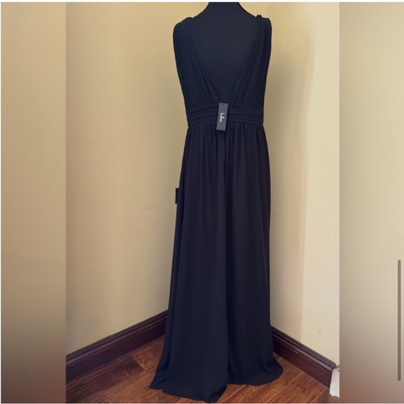 Lulus NWT Heavenly Hues Goddess Maxi Long Sleeveless Dress, Black, Size 1X - Picture 7 of 16